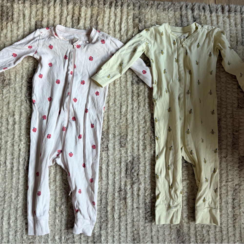 Set of Two Primary Baby Onesies
